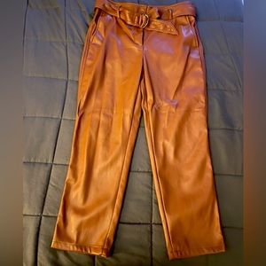 Loft Brown Leather Pants